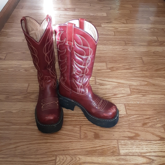 John Fluevog Shoes - John Fluevog platform cowboy boots
